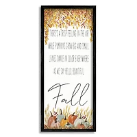 Stupell Industries Autumnal Hello Beautiful Fall Phrase Framed Giclee Art