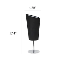 Simple Designs™ 12.5" Mini Chrome Table Lamp with Angled Fabric Shade