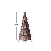 Hello Honey® 8.25" Brown Burnt Carved Mango Wood Tree