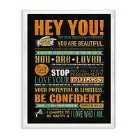 Stupell Industries Hey You Inspirational Wooden Wall Plaque