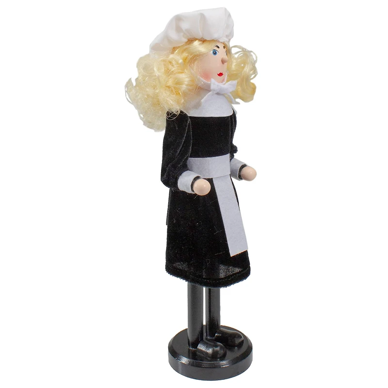 Wooden Pilgrim Woman Thanksgiving Nutcracker