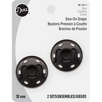 Dritz® Large Black Sew-On Snaps, 2 Sets