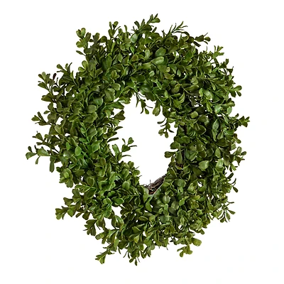 Hello Honey® 13" Green Boxwood Wreath