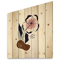 Designart - Abstract Flowers On Minimal Shapes IV