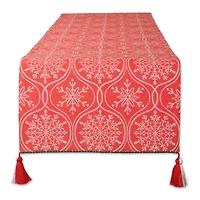 DII® 72'' Joyful Snowflakes Jacquard Reversible Table Runner
