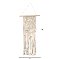 2.5ft. x 1.5ft. Hand Woven Macrame Wall Hanging Decor