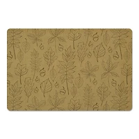 Mustard Leaf Pattern Floor Mat