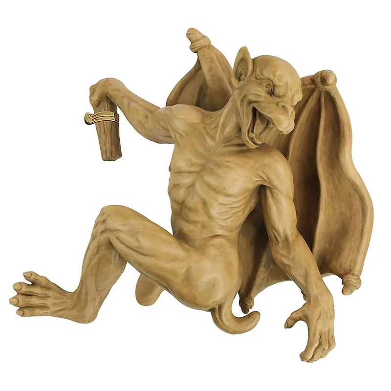 Design Tocano Large Gaston, the Climbing Gothic Gargoyle Statue