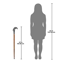 Design Toscano Poe's Mystic Raven Solid Hardwood Walking Stick