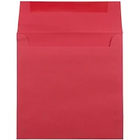 JAM Paper 6.5" x 6.5" Red Square Colored Invitation Envelopes, 25ct.
