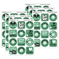 TREND Enterprises® Pickleball DILL-ight, Dill Pickle Scent Scratch n Sniff Stinky Stickers®, 1.25" 6 Packs of 48