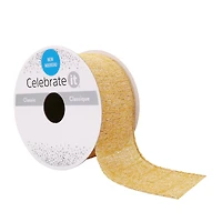 1.5" x 3yd. Linen Wired Ribbon by Celebrate It