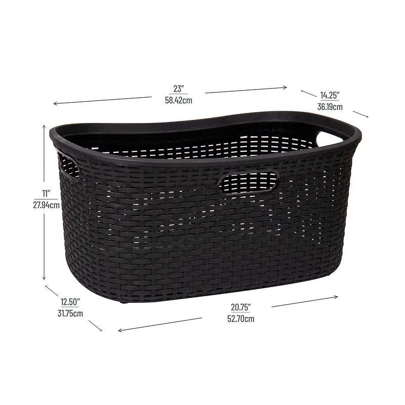 Mind Reader 40L Ventilated Laundry Basket with Cut Out Handles