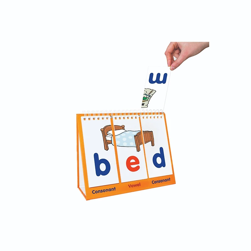 Junior Learning® Consonant-Vowel-Consonant Educational Flip Card Set