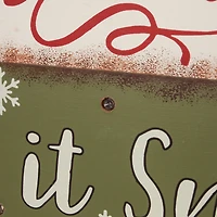 Glitzhome® 12" LED Wooden Block Holiday Word Sign