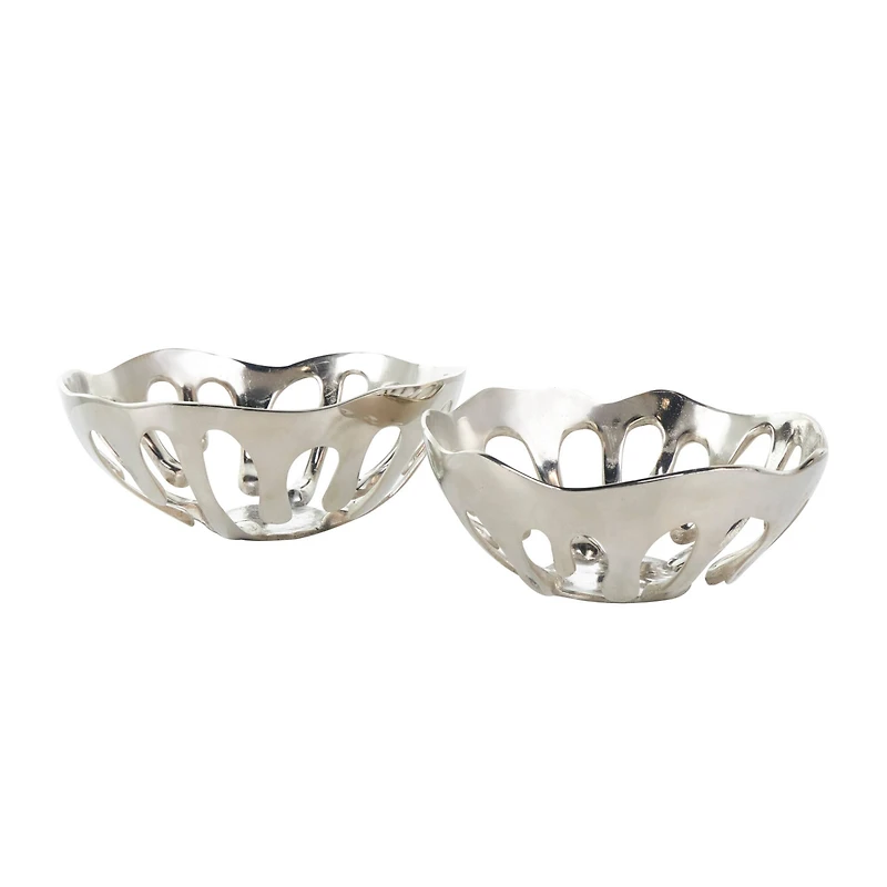 Aluminum Drip Decorative Bowl Set with Open Frame Design
