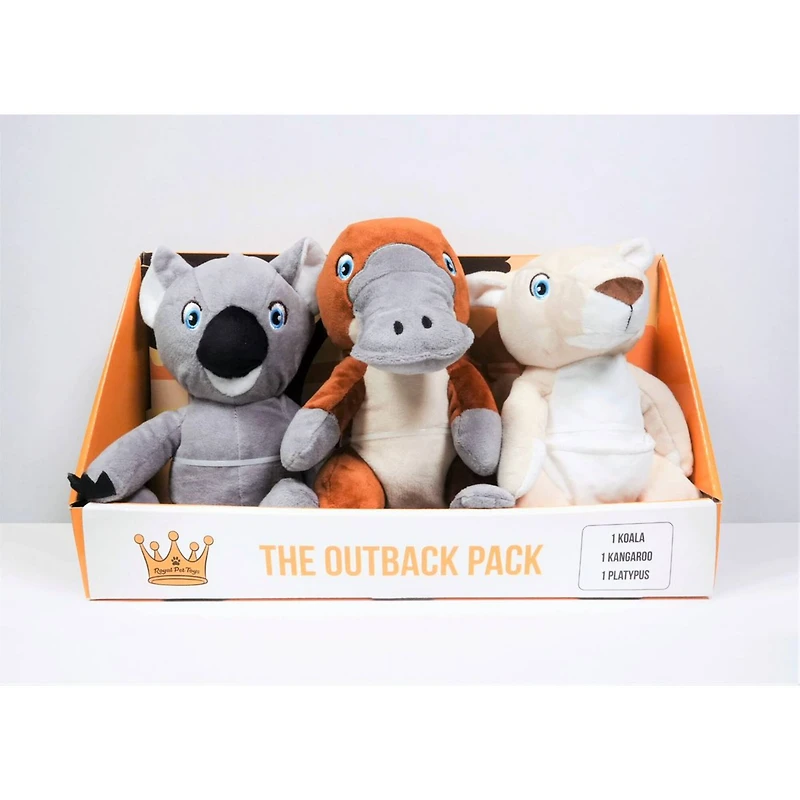 Royal Pet Toys Outback Pack Plush Squeaker Dog Toy Set