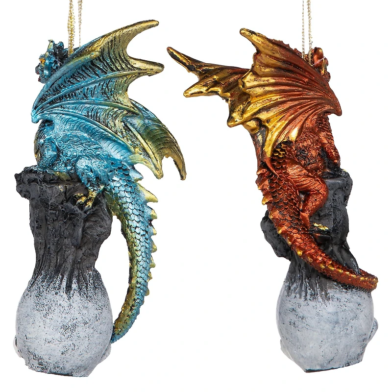 Design Toscano Dragons of Skull Hollow Ornament Set