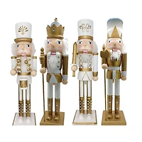Wizardi 15" Classic Wooden Christmas Staffbearer Nutcracker Festive Decoration