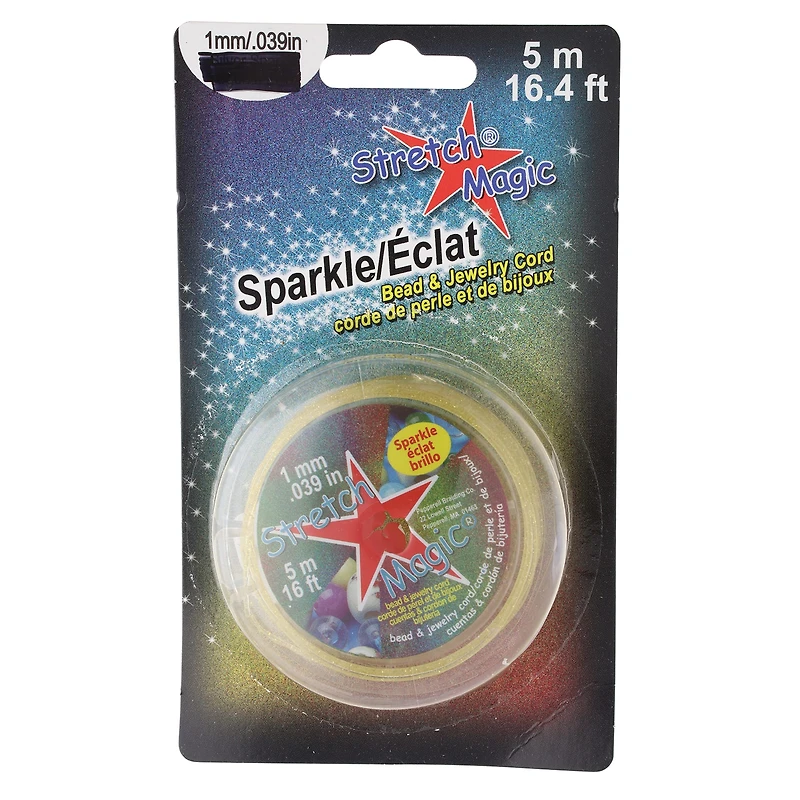 Stretch Magic® 1mm Gold Sparkle Bead & Jewelry Cord, 5m