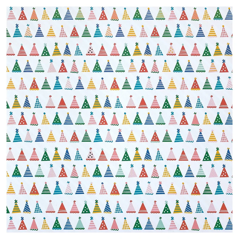 Birthday Hat & Stripe Double-Sided Cardstock Paper by Recollections™, 12" x 12"