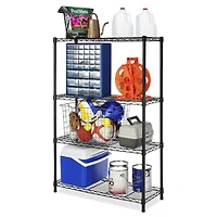 Whitmor 4-Tier Black Supreme Shelves