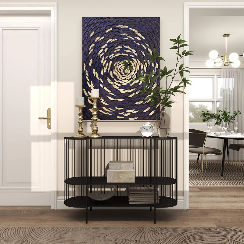 Gold Aluminum Candle Holder Set