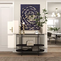 Gold Aluminum Candle Holder Set