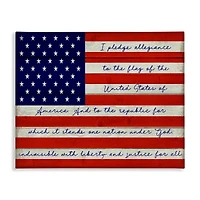 Stupell Industries Pledge of Allegiance Flag Canvas Wall Art