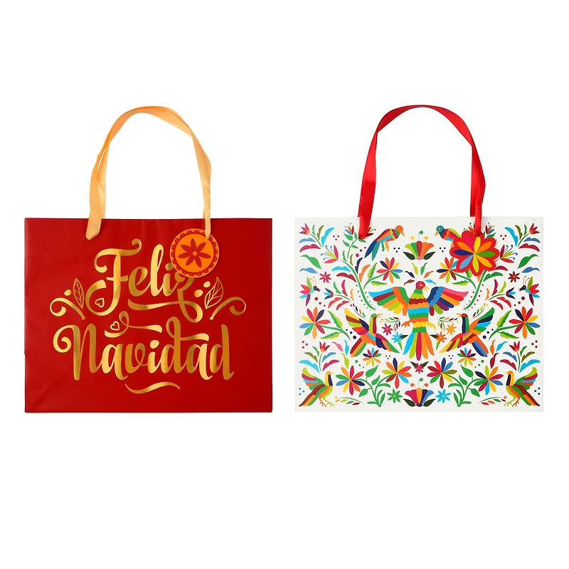 Feliz Navidad Medium Gift Bags, 2ct. by Ashland®