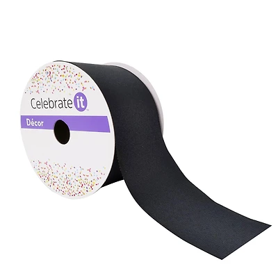 2.5" x 25ft. Faux Linen Wired Ribbon by Celebrate It™ Décor