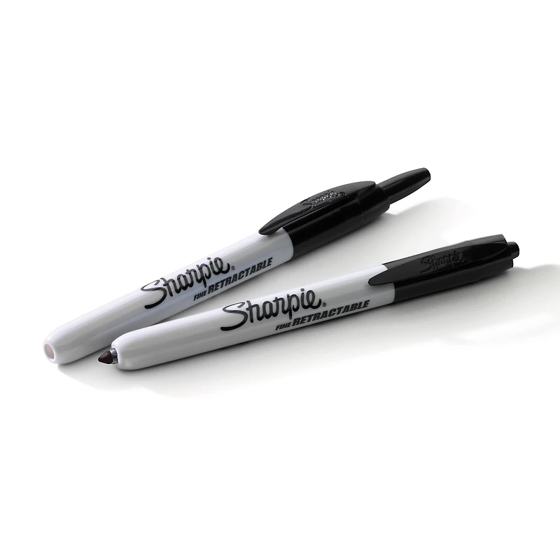 Sharpie® Fine Point Black Retractable Permanent Markers, 2ct.