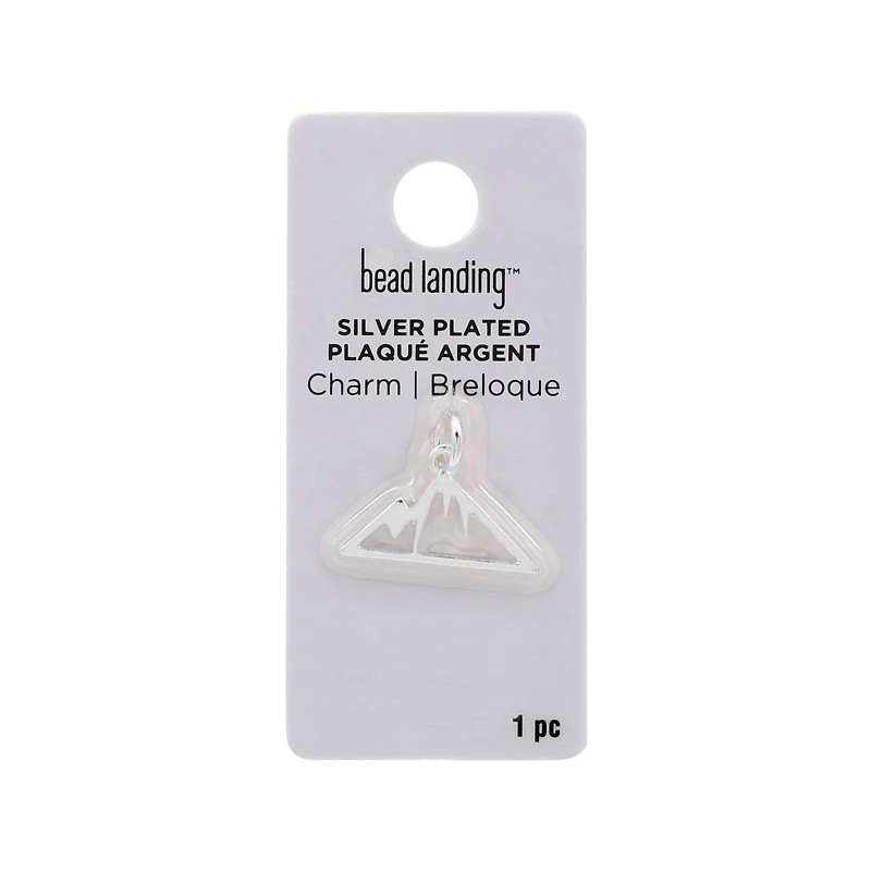 Silver Plated Mountain Charm by Bead Landing™