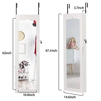 Classic White Full Door Jewelry Armoire