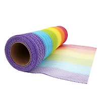 10" x 6.3yd. Rainbow Striped Mesh by Celebrate It®
