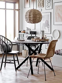 Hello Honey® 15" Round Collapsible Banana Fiber Modern Hanging Pendant Lamp