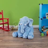 Toy Time Blue Stuffed Elephant Plush Friend