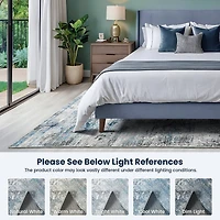 Glitzhome® 5ft. x 8ft. Blue, Ivory & Tan Abstract Area Rug