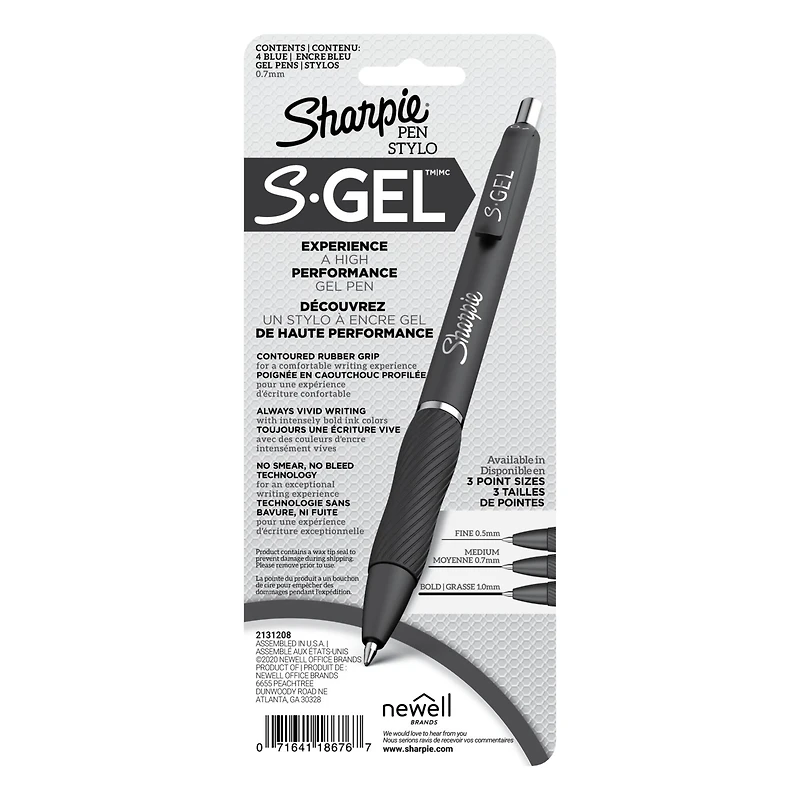 Sharpie® S Gel™ Blue Ink Pen Set