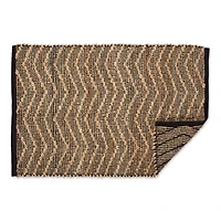 DII® Black With Natural Jute Chevron Hand-Loomed Rug, 2ft. x 3ft.