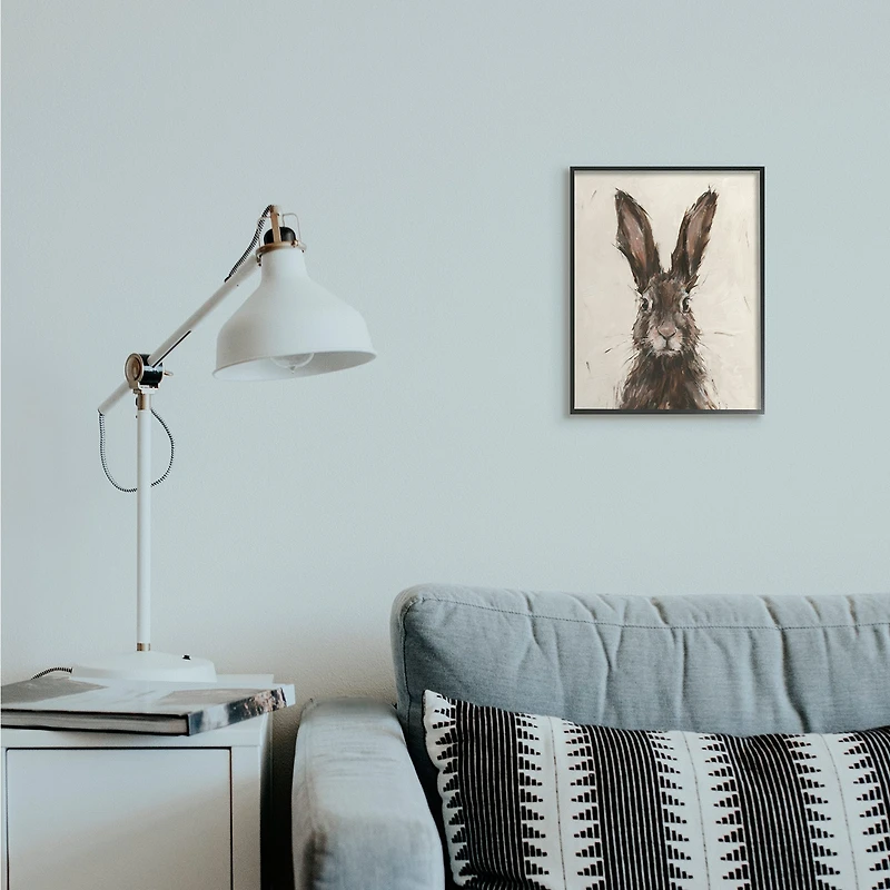 Stupell Industries Brown European Hare Portrait Framed Wall Art