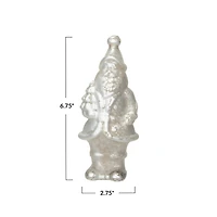 Hello Honey® 6.75" White Decorative Mercury Glass Santa