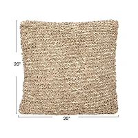 Hello Honey® 20" Woven Cotton Blend Bouclé Pillow