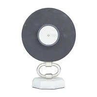 Silver Modern Abstract Clock, 8" x 5" x 12"