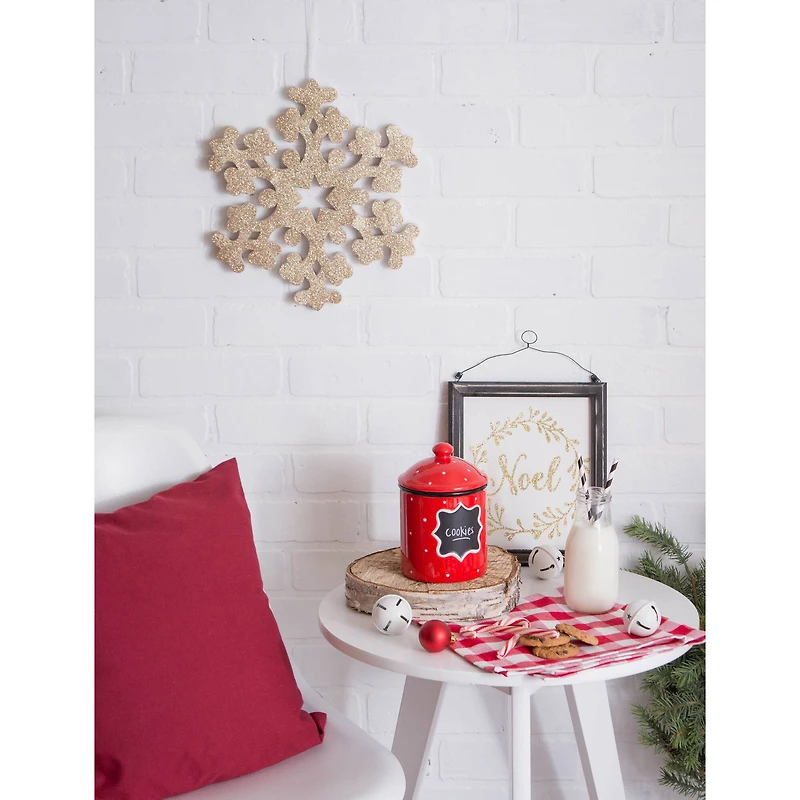 DII® Gold Hanging Foam Snowflake Set