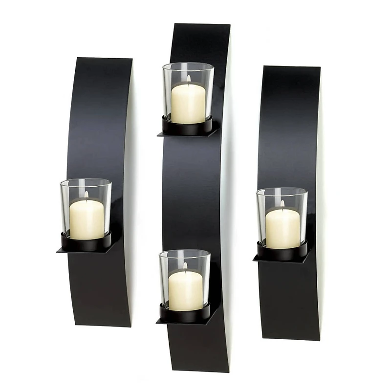 14" Contemporary Candle Wall Sconce, 3ct.