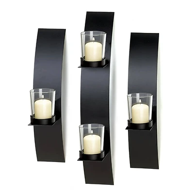 14" Contemporary Candle Wall Sconce, 3ct.