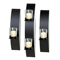 14" Contemporary Candle Wall Sconce, 3ct.