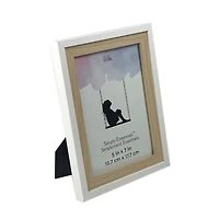 Simply Essentials™ 5' x 7" White & Natural Two-Tone Frame by Studio Décor®