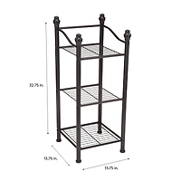 Organize It All 30" Belgium Oil Rubbed Bronze 3-Tier Shelving Tower
